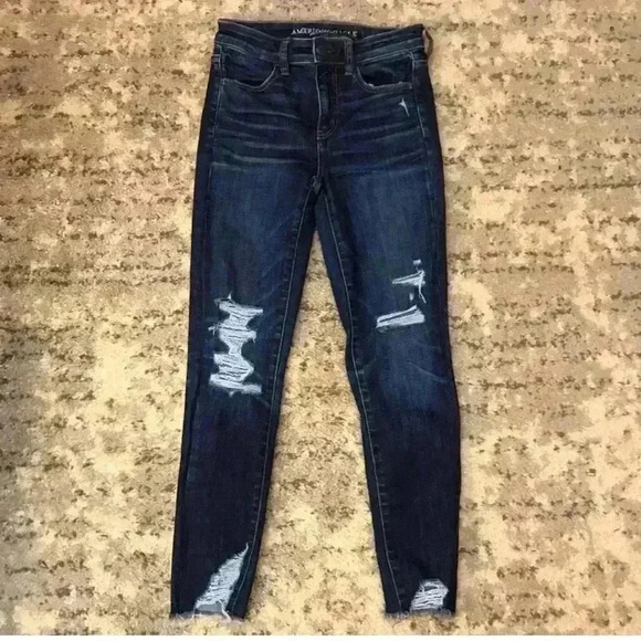 American Eagle AE High Rise Jegging crop #1324 Size 4R - Picture 2 of 7